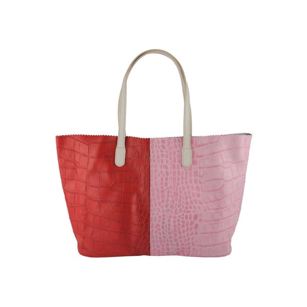 Kožená kabelka Gerardina Red & Pink
