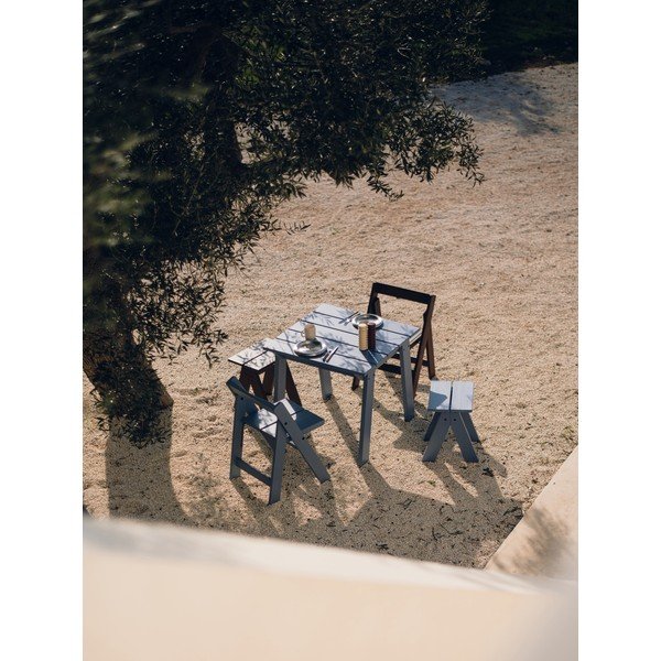 Modrá dřevěná zahradní židle Navo – noo.ma-image-3