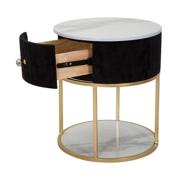 Noční stolek v černo-zlaté barvě Montpellier – Mauro Ferretti-image-3