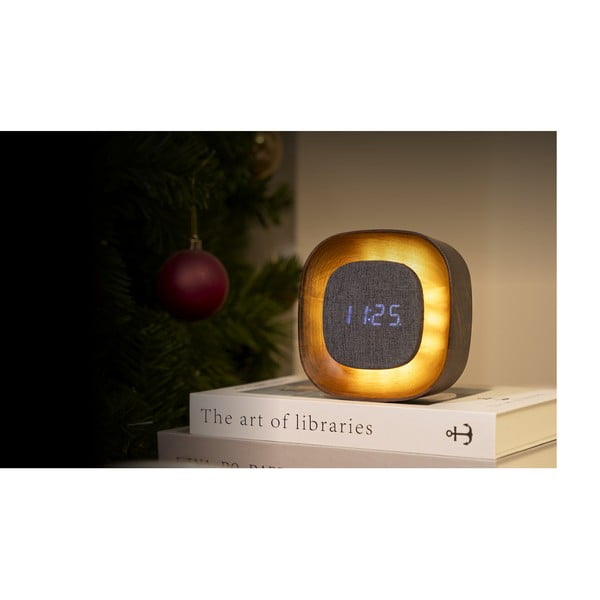 Digitální budík Lumos Walnut – Gingko-image-3