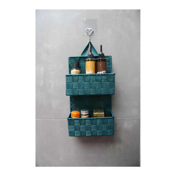 Zelený dvoupatrový závěsný košík Compactor Bristol-image-1