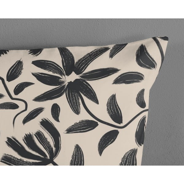 Černé/béžové bavlněné povlečení na dvoulůžko/prodloužené 200x220 cm Emilia – Good Morning-image-3