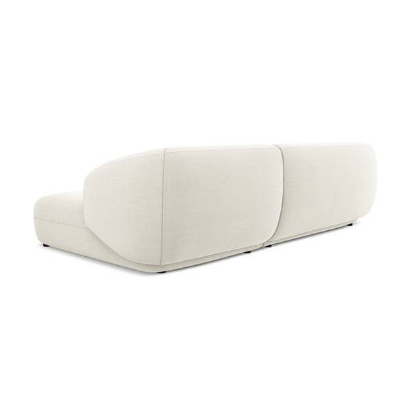 Bílá sametová rohová pohovka (pravý roh) Moana – Makamii-image-2