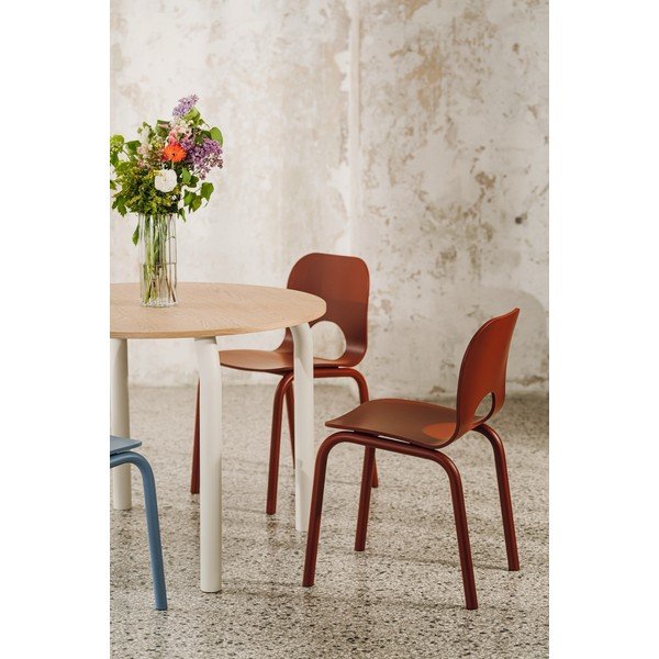 Kulatý jídelní stůl s deskou v dubovém dekoru ø 100 cm Meko – noo.ma-image-3