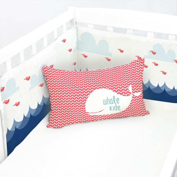 Výstelka do postýlky Whale Ride, 60x60x60 cm-image-1