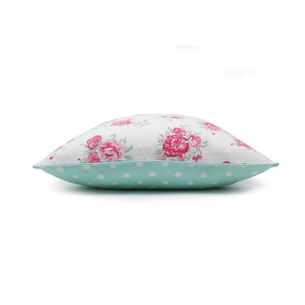 Mentolově zelený povlak na polštář WeLoveBeds Roses, 40 x 60 cm-image-1