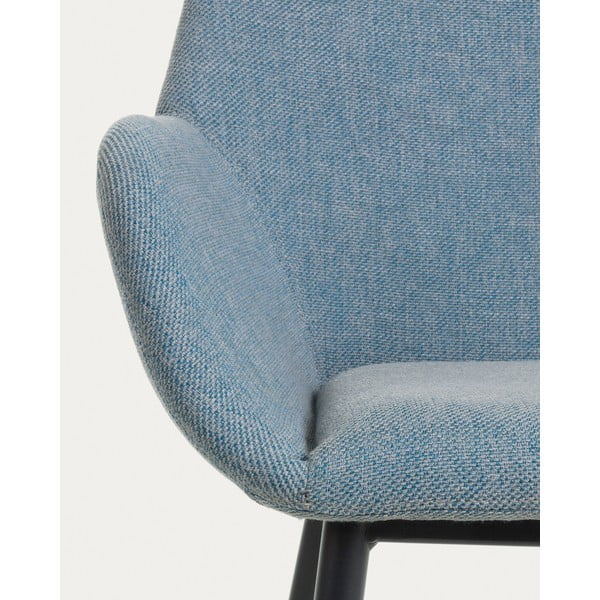 Modré čalouněné jídelní křeslo Konna – Kave Home-image-3