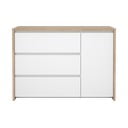 Bílá/v přírodní barvě komoda v dekoru dubu 119x84x48 cm Next – Tvilum