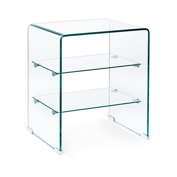 Skleněný odkládací stolek 40x50 cm Iride – Bizzotto-image-2