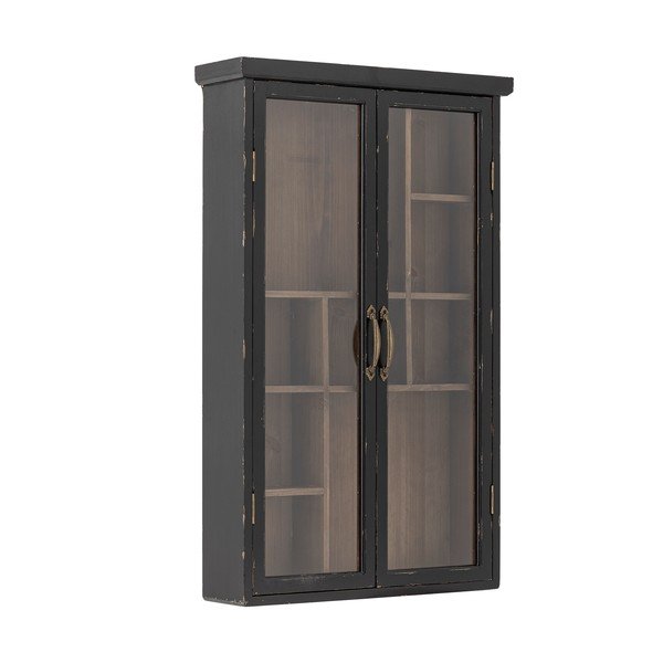 Černá závěsná vitrína z jedlového dřeva 50x80x14 cm Hazem – Bloomingville-image-2