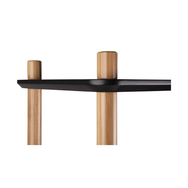 Černý regál s bambusovými nohami Leitmotiv Cabinet Simplicity-image-4