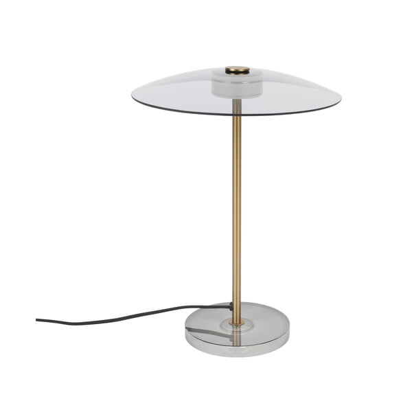 Šedá/ve zlaté barvě LED stmívatelná stolní lampa se skleněným stínidlem (výška 42 cm) Float – Zuiver