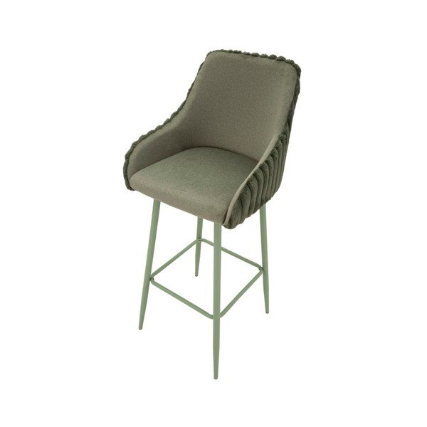 Zelené čalouněné barové židle v sadě 2 ks s područkami (výška sedáku 78 cm) Alaska – Mauro Ferretti-image-3