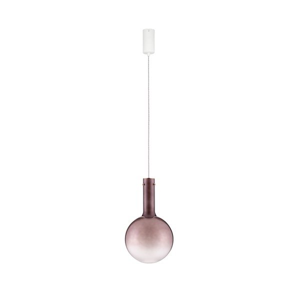Hnědé skleněné LED stmívatelné závěsné svítidlo ø 25 cm Nostos – Nova Luce