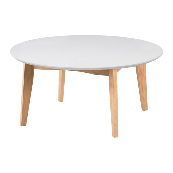 Bílý kulatý konferenční stolek ø 90 cm Abin - Actona-image-1