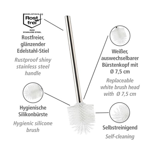 Náhradní WC kartáč s rukojetí z nerezové oceli Wenko-image-2