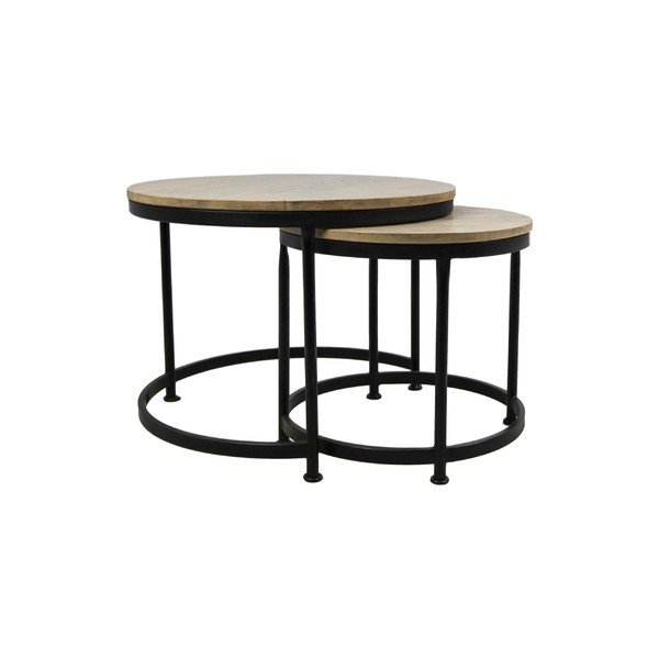 Sada 2 odkládacích stolků s deskou z mangového dřeva HMS collection Taylor, výška 56 cm