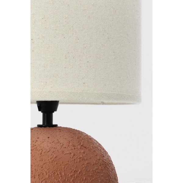 Keramická stolní lampa v terakotové barvě s textilním stínidlem (výška 32 cm) Irvin – Yes Everyday-image-2