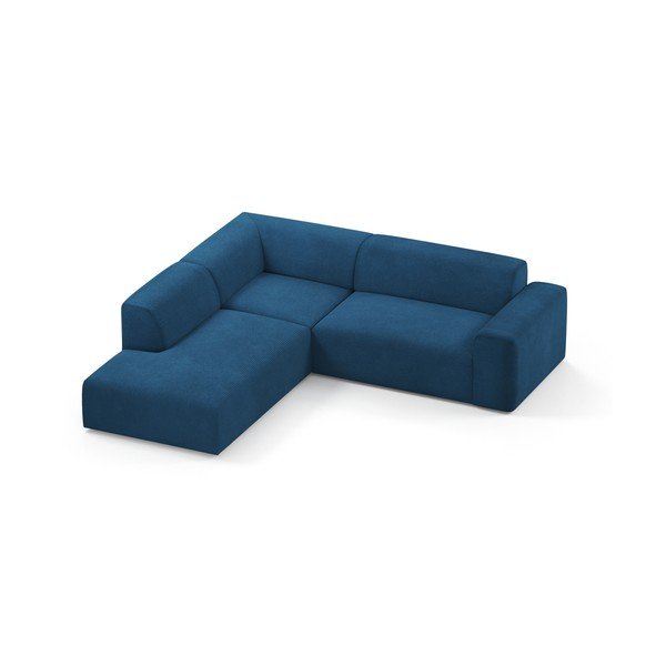Tyrkysová manšestrová rohová pohovka Marie Claire Home Karen, 260 cm, levý roh-image-3