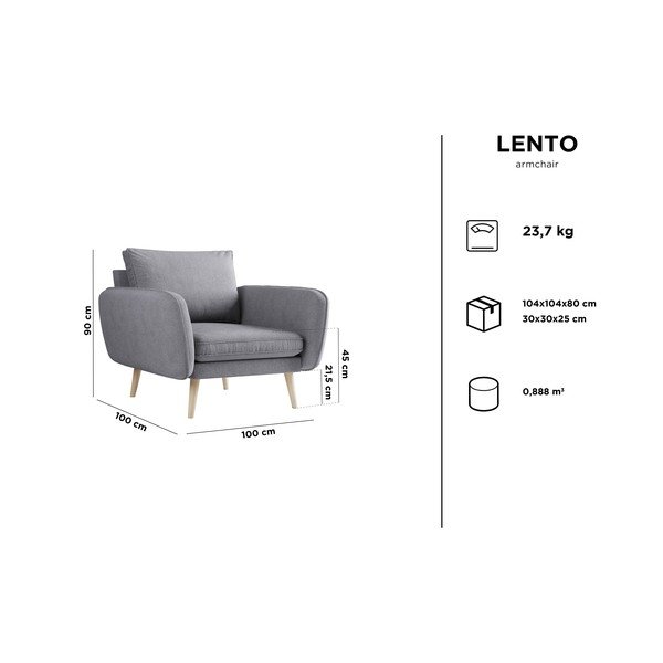 Béžové křeslo Kooko Home Lento-image-3