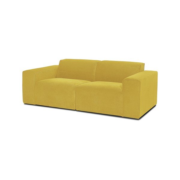 Žlutá manšestrová pohovka 202 cm Sting - Scandic-image-2