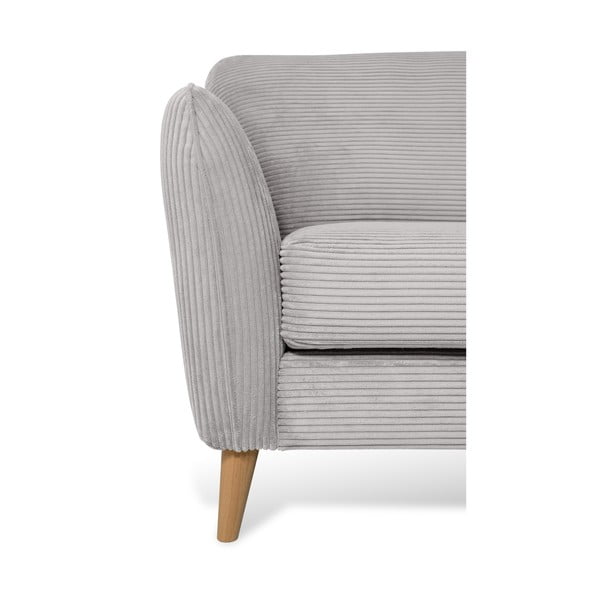 Světle šedá manšestrová rohová pohovka (pravý roh) Paris – Scandic-image-4