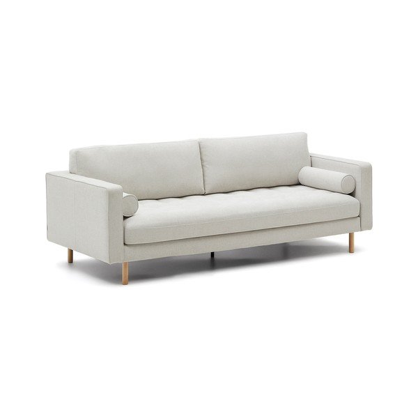 Žinylková pohovka šedobéžová 222 cm Debra – Kave Home-image-1