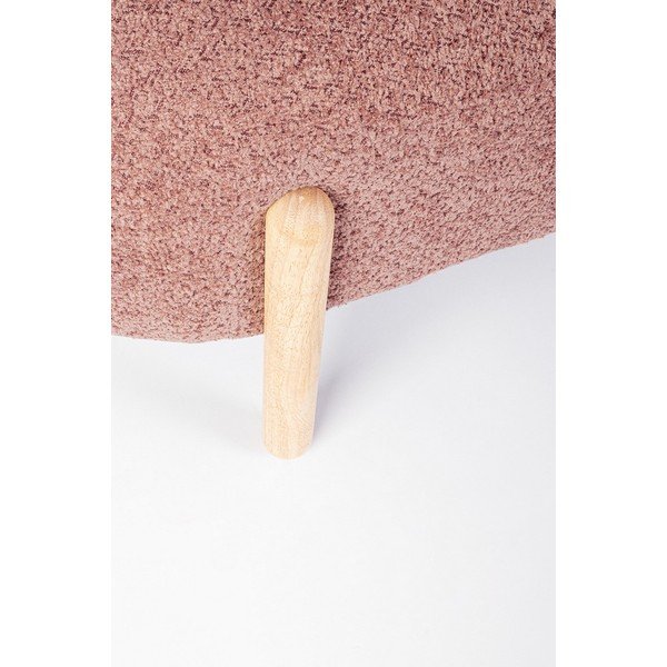 Polstrovaná lavice z textilie bouclé v terakotové barvě Dayla – Bizzotto-image-1