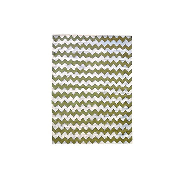 Vlněný koberec Bakero Kilim Design Two Green, 160x230 cm
