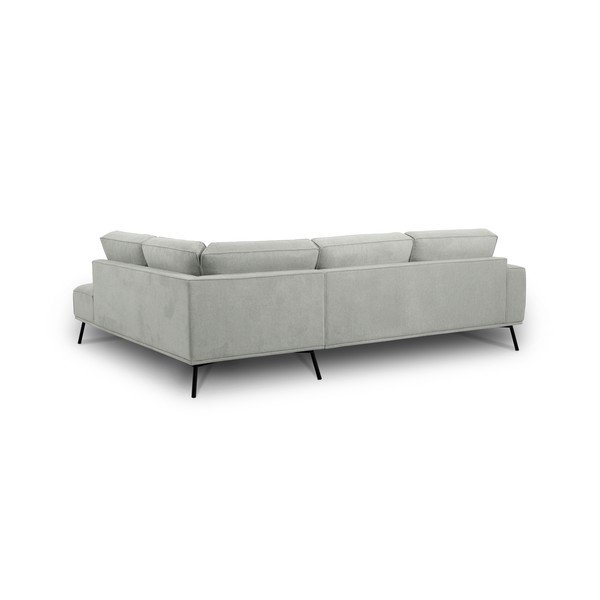 Světle šedá žinylková rohová pohovka (pravý roh/do L) Amsterdam – Scandic-image-3