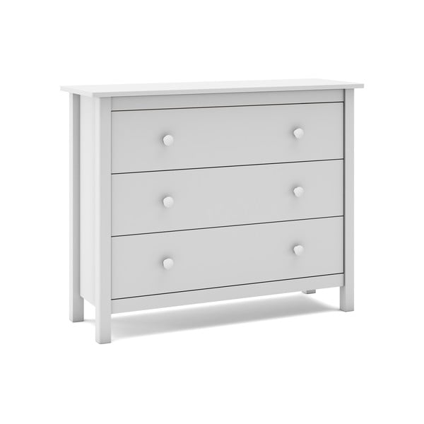 Bílá nízká dětská komoda z borovicového dřeva 100x80 cm Max – Marckeric-image-4