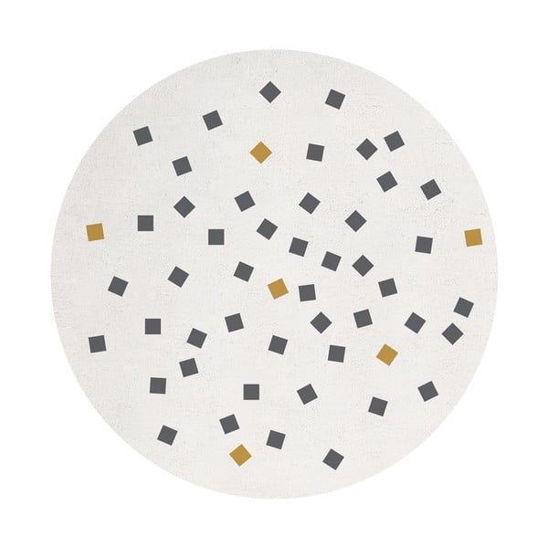 Krémový dětský koberec ø 150 cm Small Squares – Lilipinso