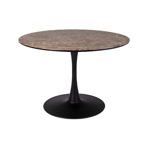 Kulatý jídelní stůl s deskou v dekoru mramoru ø 110 cm Maru – White Label