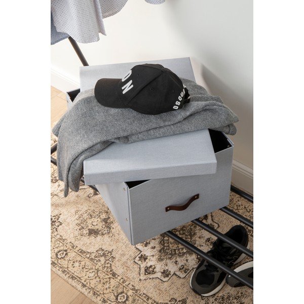 Kartonový úložný box s víkem Tora – Bigso Box of Sweden-image-3