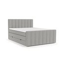 Světle šedá boxspring postel s úložným prostorem 180x200 cm Ruby – Maison de Rêve