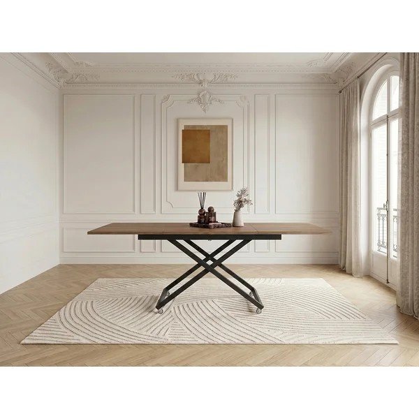 Konferenční stolek v přírodní barvě 80x120 cm Diana – Bobochic Paris-image-1