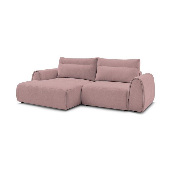 Světle růžová rohová pohovka Aden – Bobochic Paris-image-3