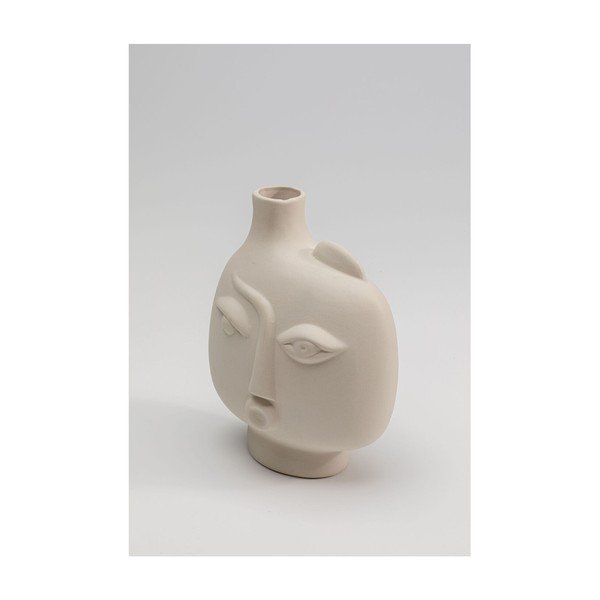 Béžová keramická ručně malovaná váza Spherical Face – Kare Design-image-1