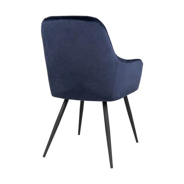 Tmavě modrá čalouněná jídelní křesla v sadě 2 ks s područkami Harbo – House Nordic-image-4