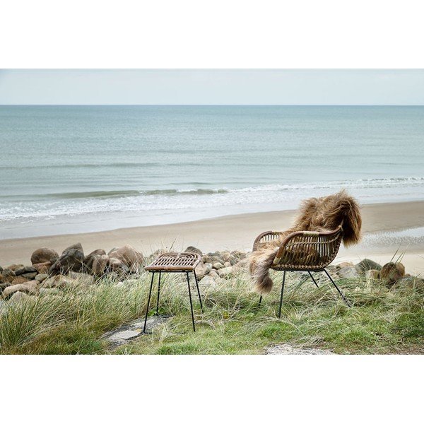 Ratanová stolička v černo-přírodní barvě Sokna – Villa Collection-image-3