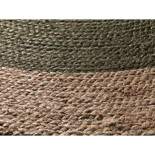 Zeleno-přírodní barvě kulatý koberec ø 90 cm Mahon – Universal-image-2