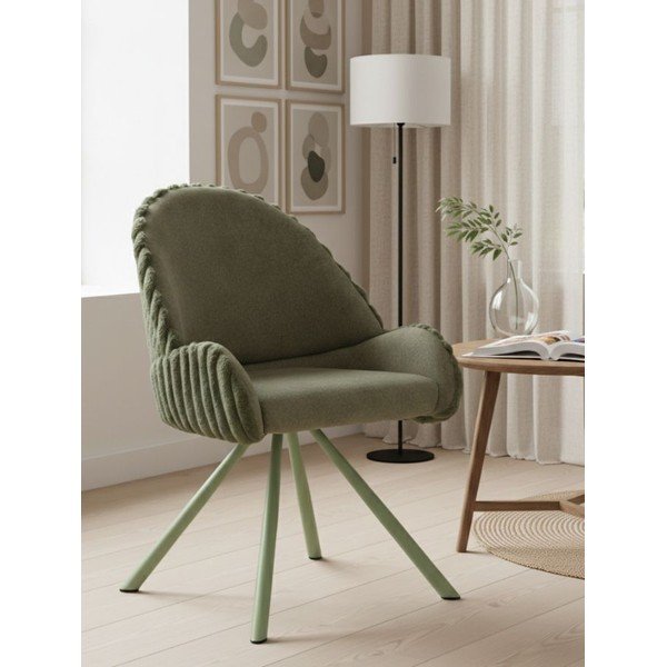 Zelená čalouněná jídelní křesla v sadě 2 ks s područkami Stockholm – Mauro Ferretti-image-1