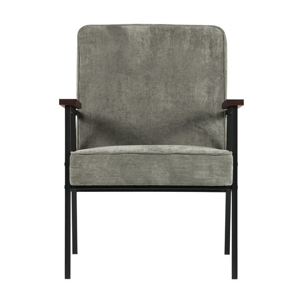 Světle šedé křeslo s opěrkami WOOOD Sally-image-3