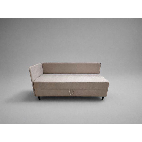 Béžová čalouněná jednolůžková postel s úložným prostorem s matrací 90x200 cm Avela - II. jakost – Bonami Selection-image-1