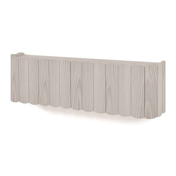 Tmavě šedá police na zeď z bukového dřeva HARTÔ, délka 124 cm