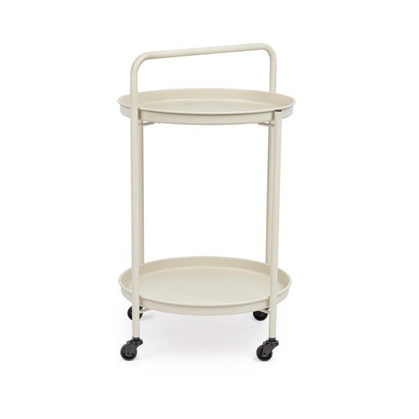 Ocelový servírovací stolek na kolečkách ø 44,5 cm Austin – Yes Everyday-image-1