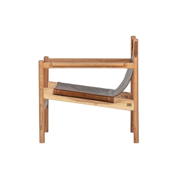 Hnědé křeslo z buvolí kůže BePureHome Chill-image-2