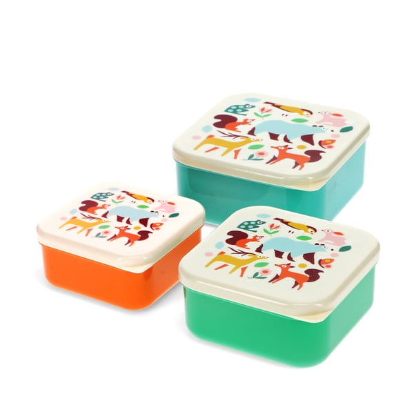 Dětský svačinový box 3 ks Woodland – Rex London-image-2