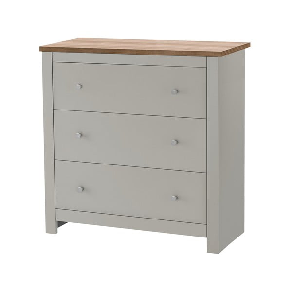 Šedá vysoká komoda 81x35 cm Emerald – Støraa-image-2