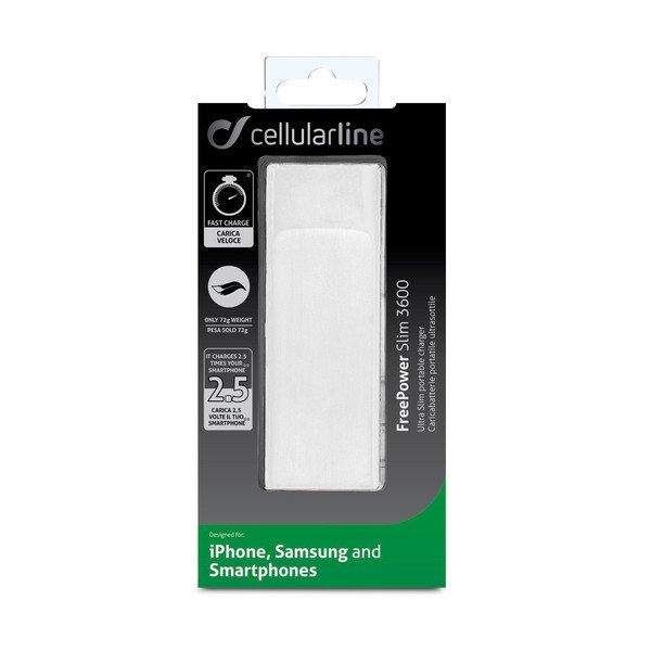 Ultratenká powerbanka CellularLine FREEPOWER Slim, 3600mAh, černá-image-3